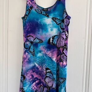 Vintage Jostar Bright Butterfly Dress